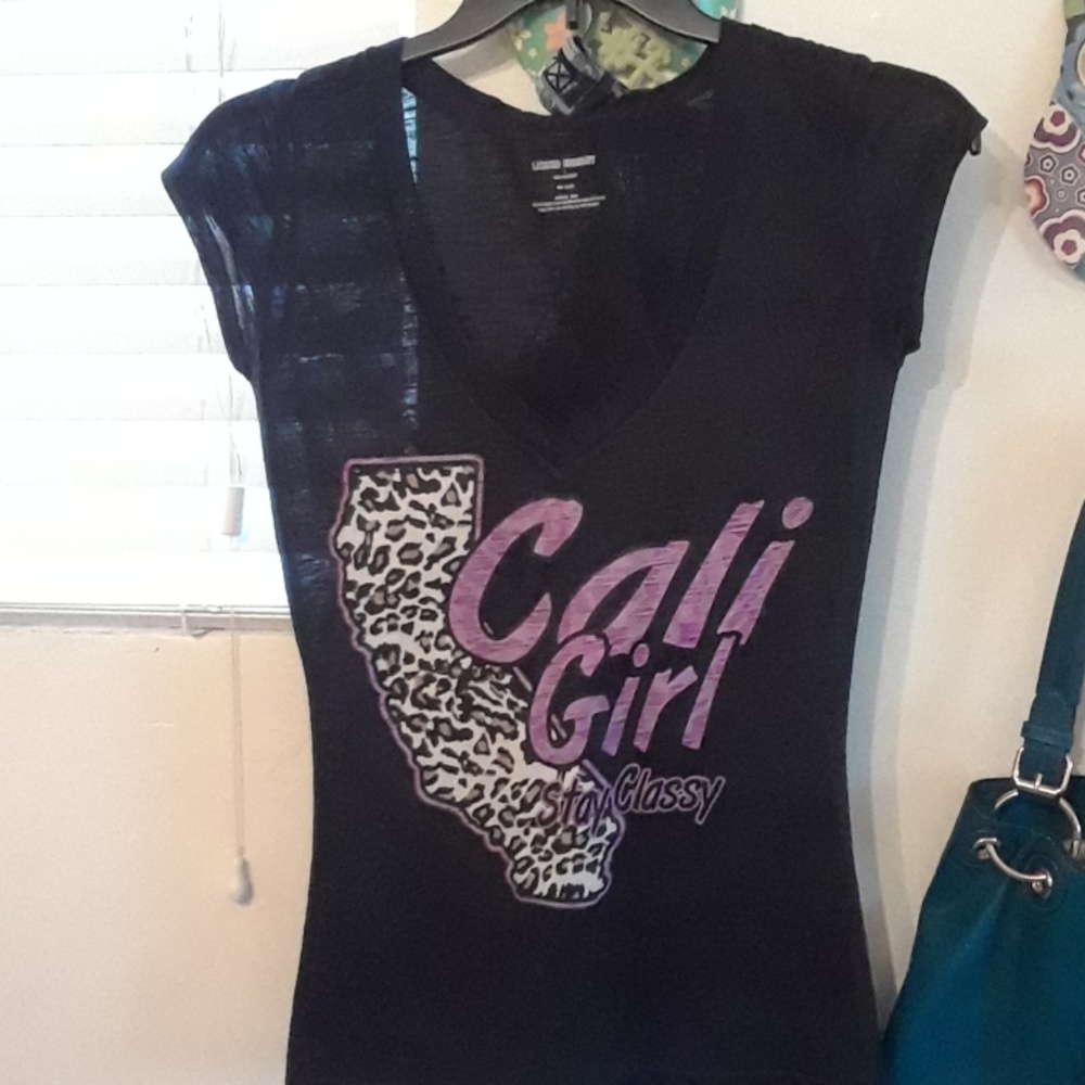 Liquid Energy Large black Cali Girl t-shirt